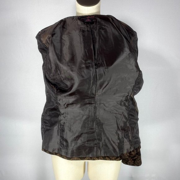 Willi Smith Brown Corduroy Two-Button Blazer Sz 14 - Picture 9 of 11